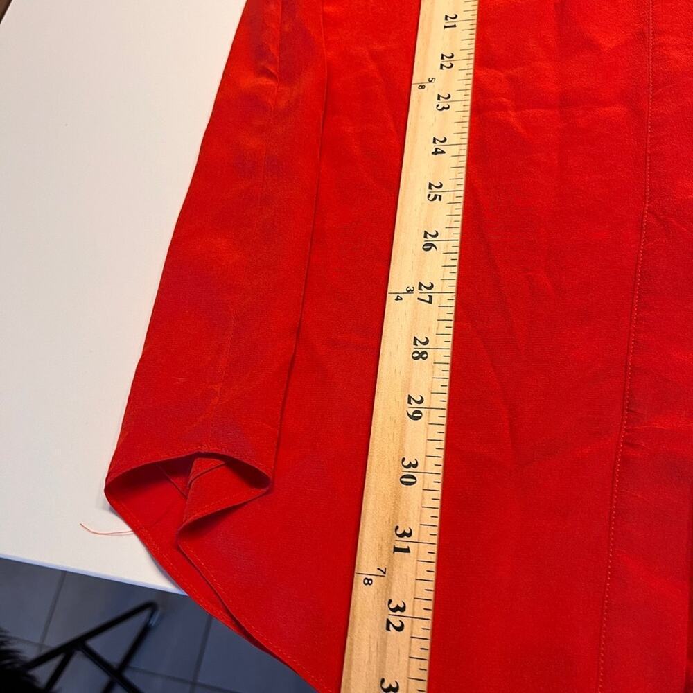T by Alexander Wang Red Sheer Silk Shirt Dress XS - Picture 9 of 9